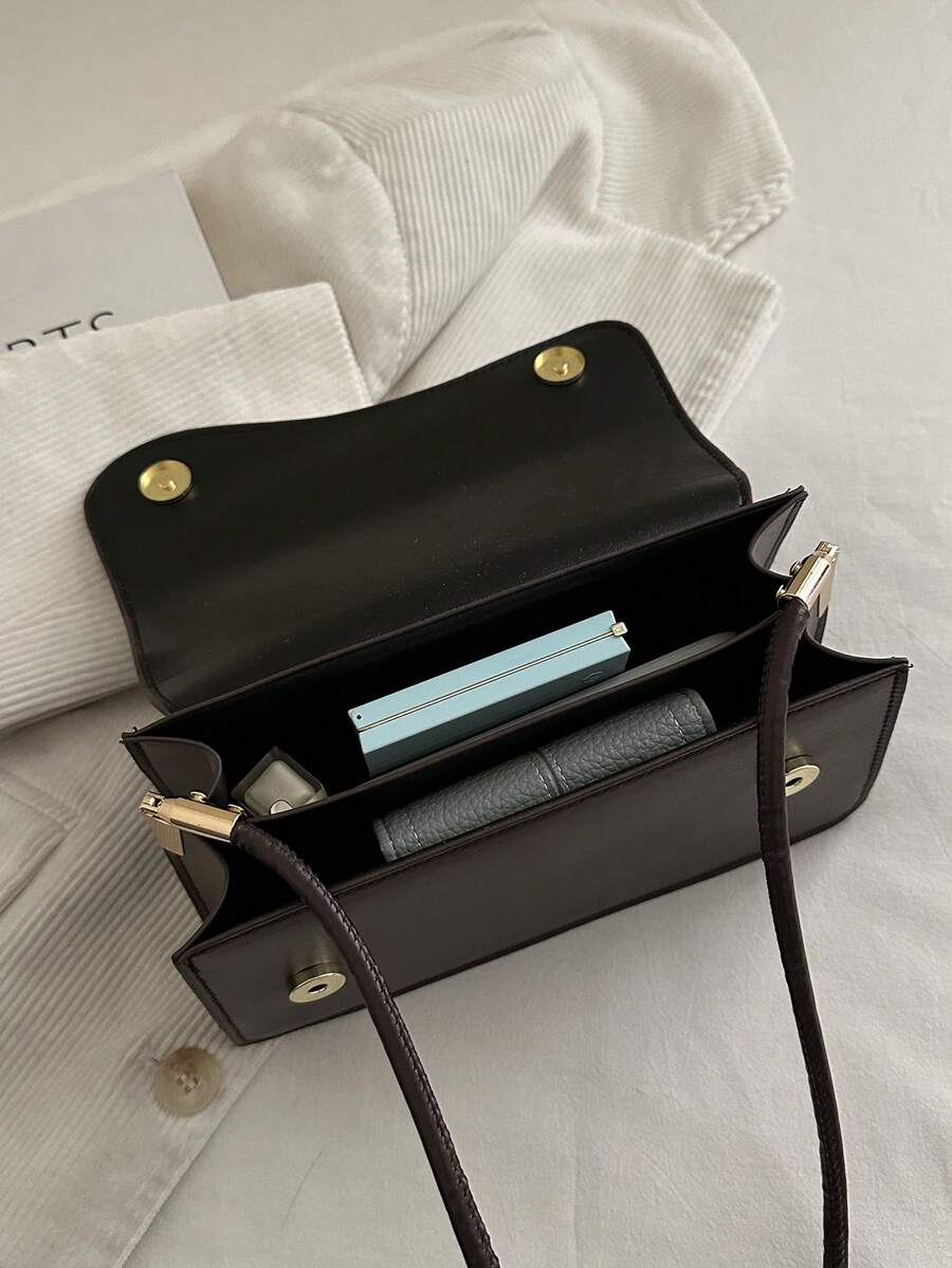 bolsa de dama de cuero café elegante con asa corta – diseño clásico premium bolsa de dama de cuero café elegante con asa corta – diseño clásico premium