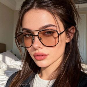 gafas antirreflejo unisex estilo aviador moderno con montura metálica